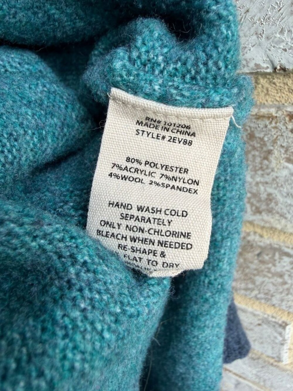 Soft Surroundings Long Sleeve Shawl Neck Teal Blue Pullover Tunic Sweater Size M - Picture 4 of 8